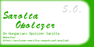 sarolta opolczer business card